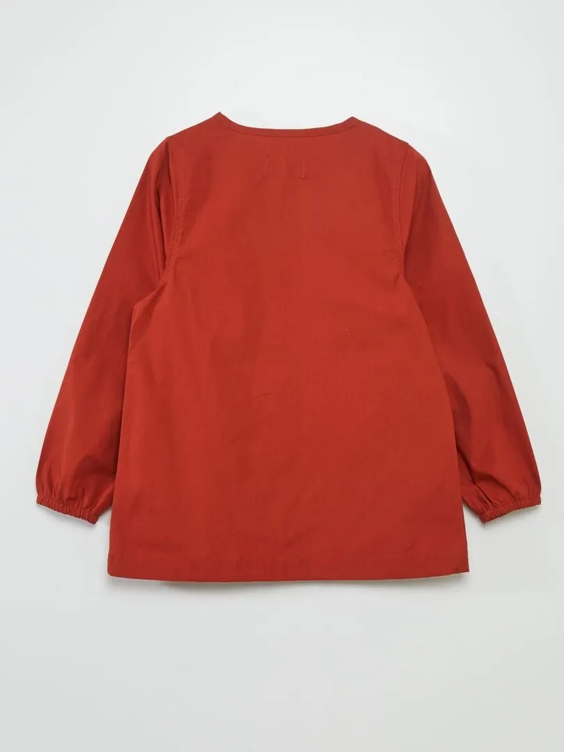 BABI ESCOLAR CON CORTE RECTO  ROJO