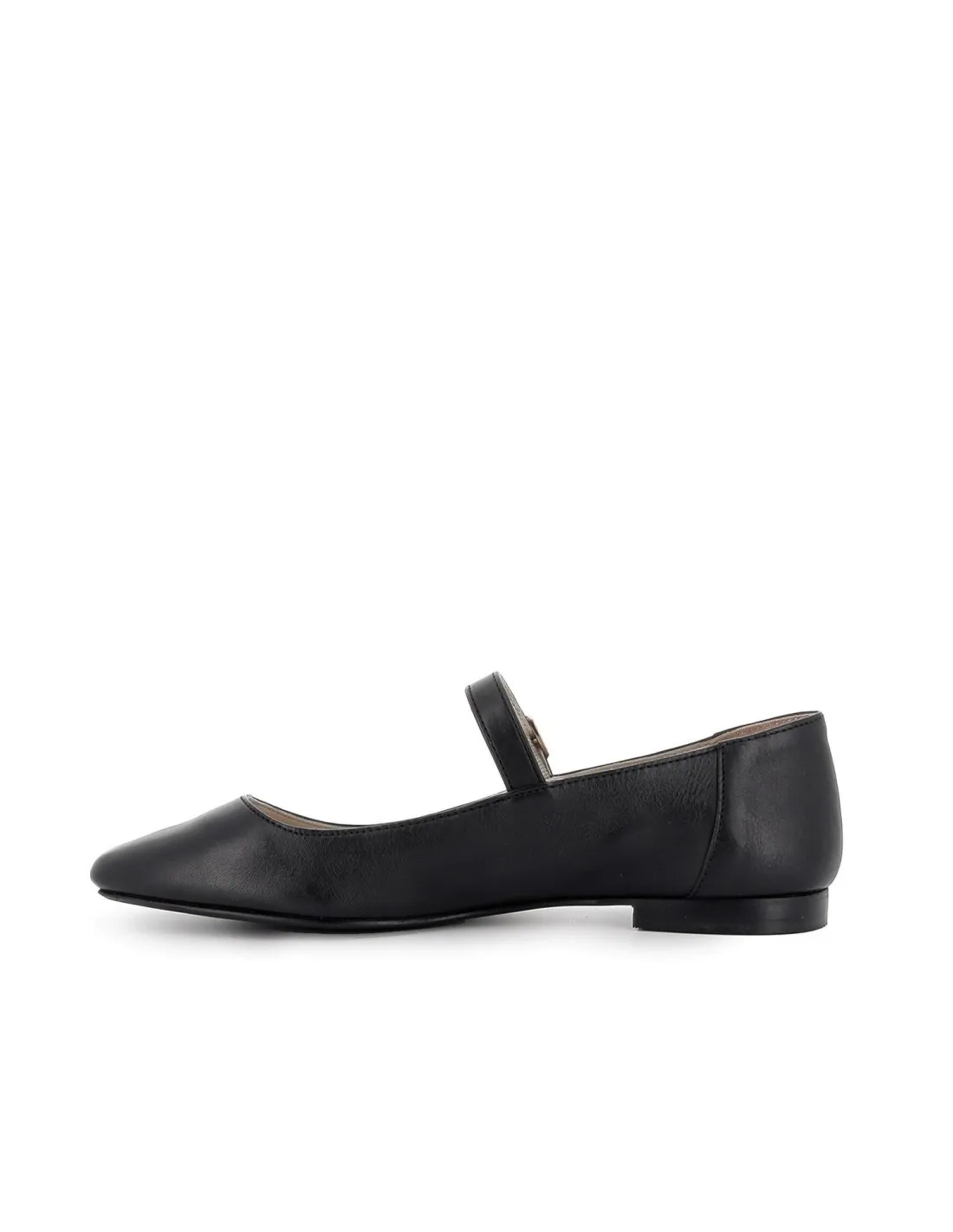 Bailarina piel correa con hebilla color negro TOP 3