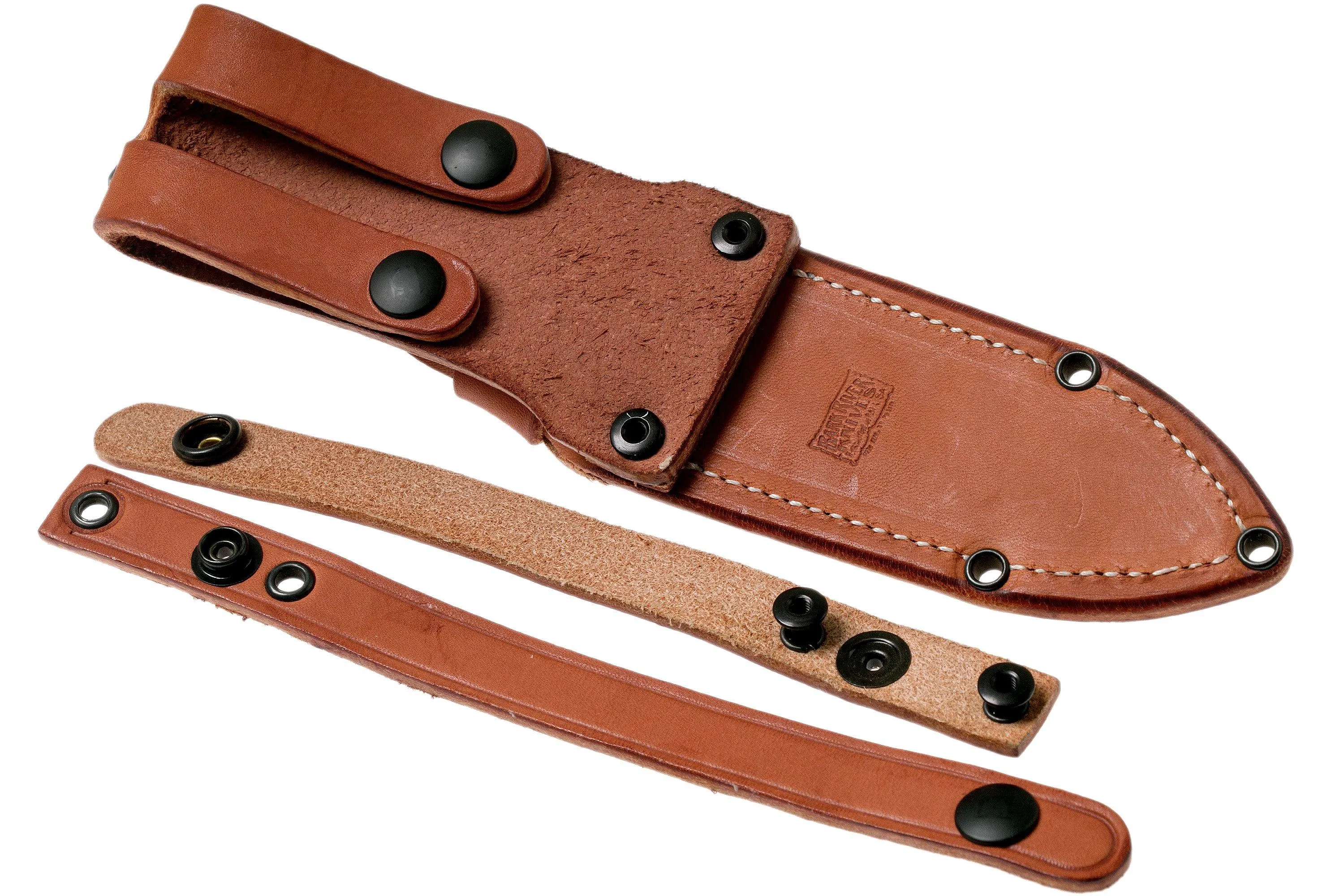 Bark River Bravo 1 LT Hunter CPM 3V, Black Canvas micarta, funda marrón
