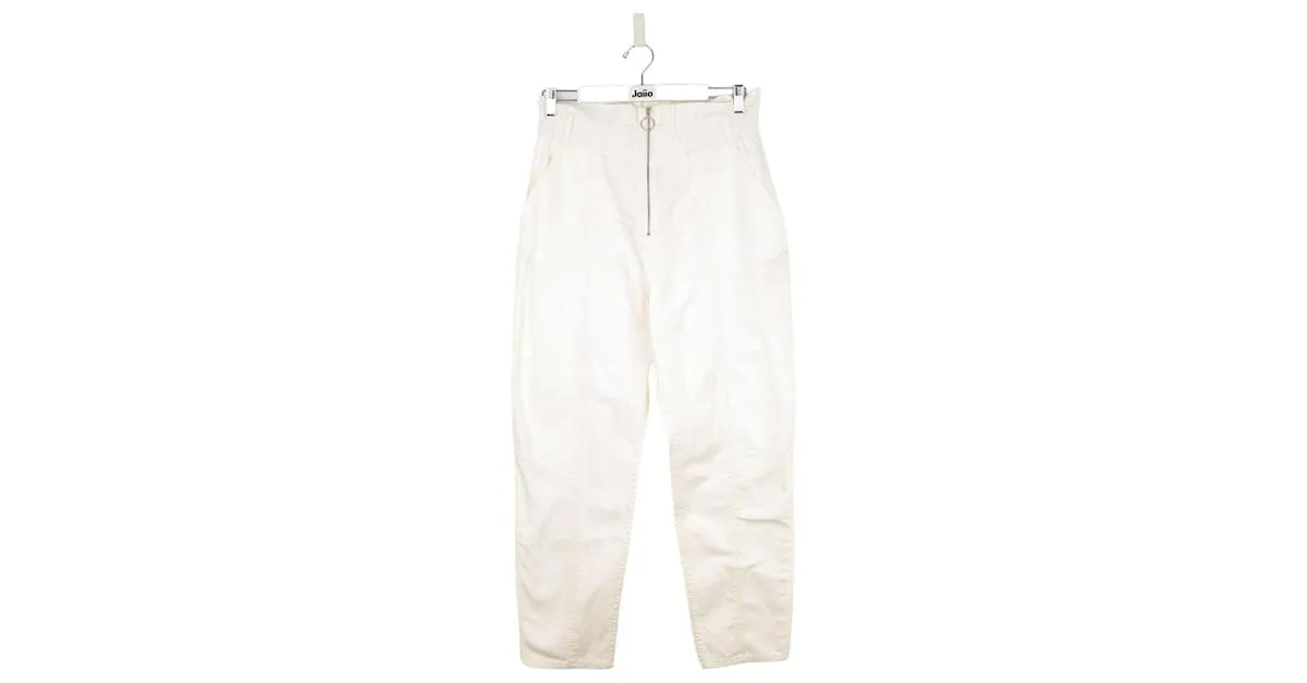 Bash Pantalón Carot de algodón Blanco 