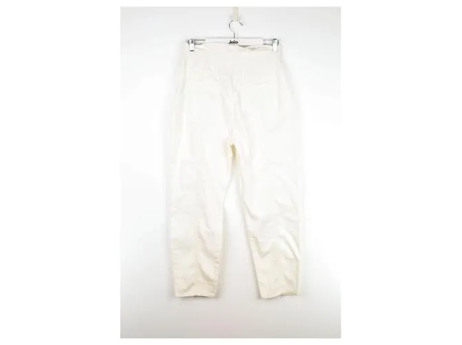 Bash Pantalón Carot de algodón Blanco 