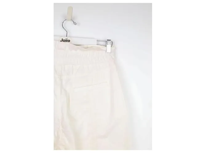 Bash Pantalón Carot de algodón Blanco 
