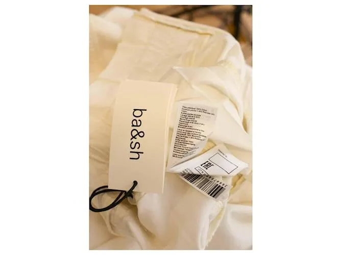 Bash Pantalón Carot de algodón Blanco 
