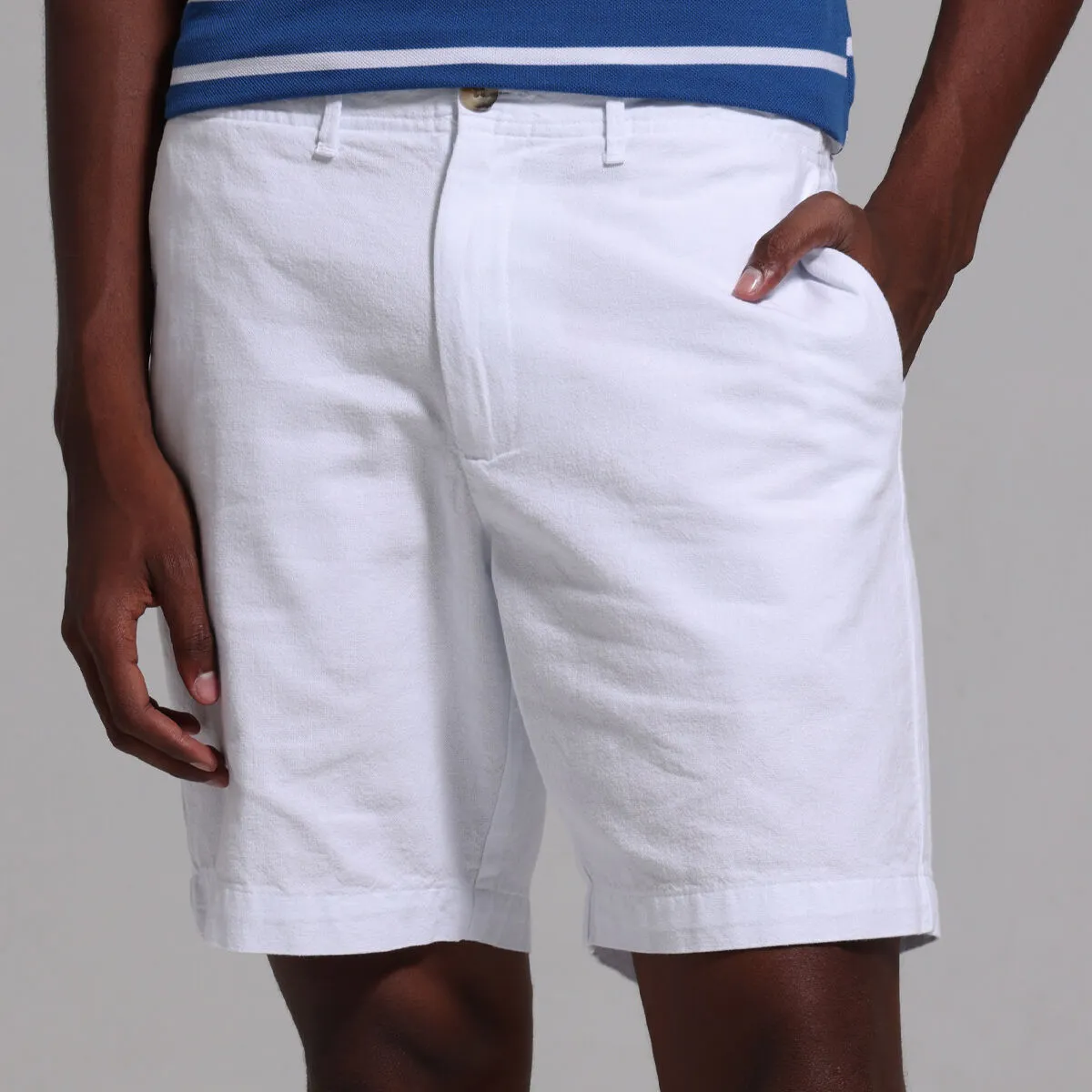 Bermuda Para Hombre En Lino Unicolor