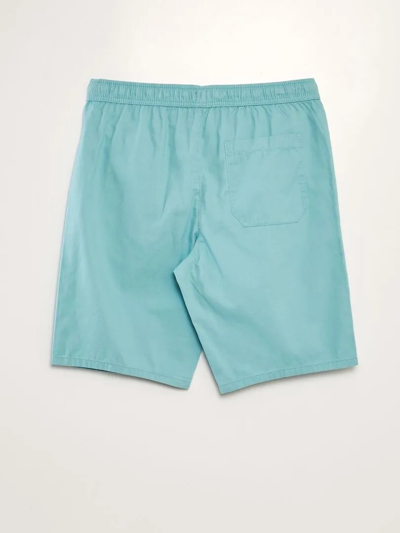 BERMUDAS TIPO CHINO CON CINTURA ELáSTICA  AZUL