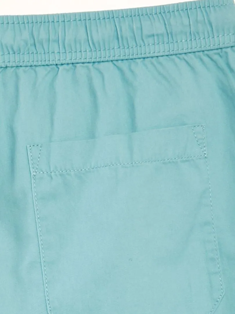 BERMUDAS TIPO CHINO CON CINTURA ELáSTICA  AZUL