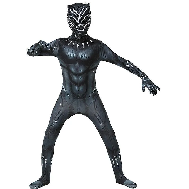 Black Panther Disfraz de niño Disfraz de superhéroe Cosplay Bodysuit para niños adultos