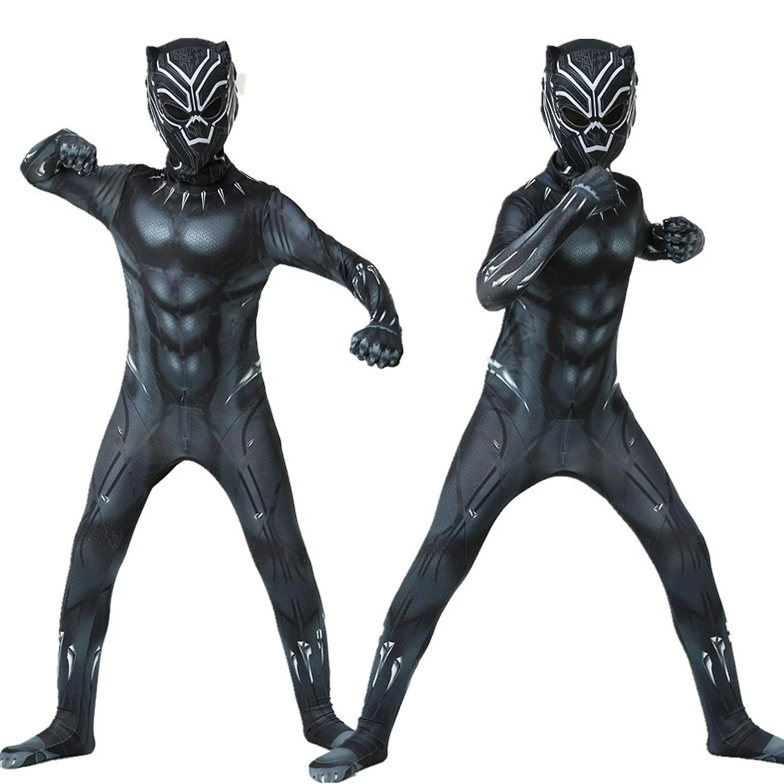 Black Panther Disfraz de niño Disfraz de superhéroe Cosplay Bodysuit para niños adultos