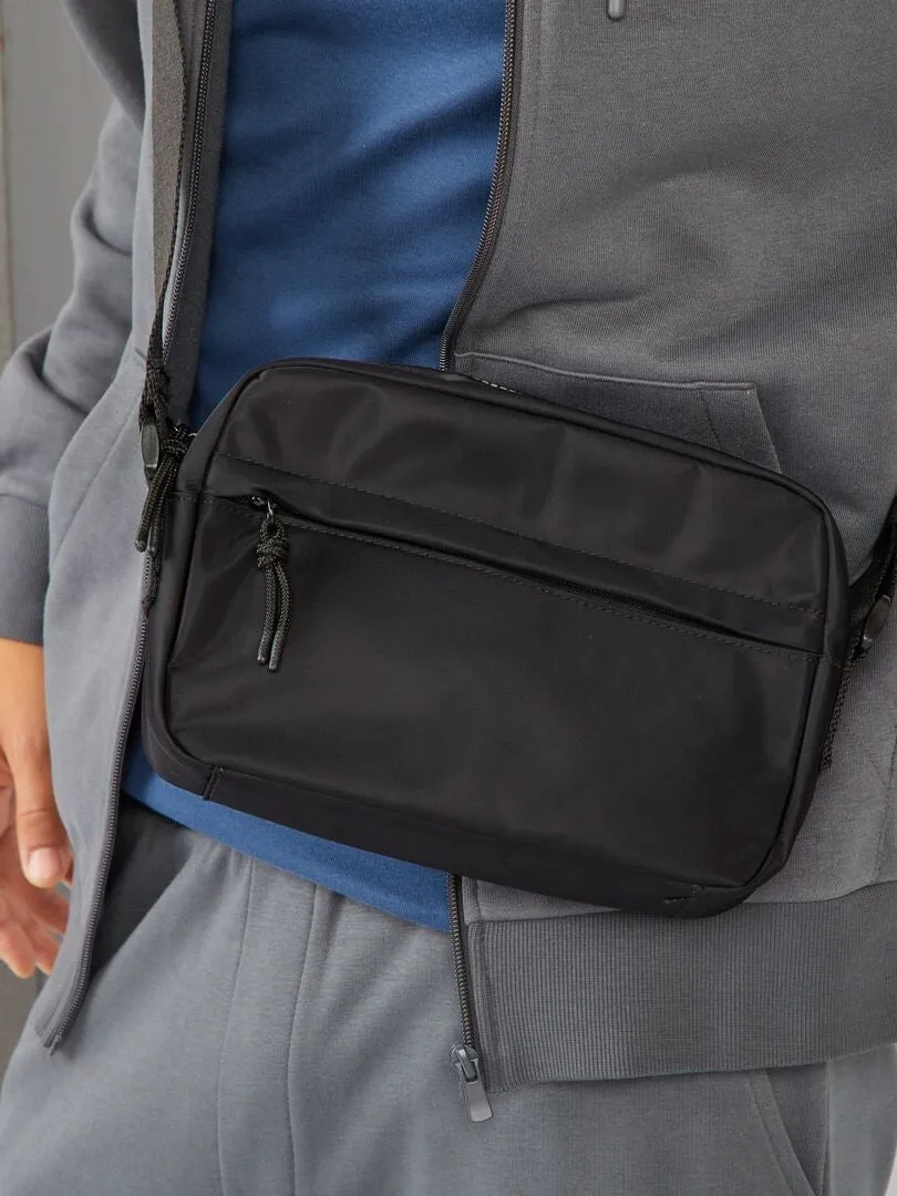 BOLSO BANDOLERA DE TELA  NEGRO