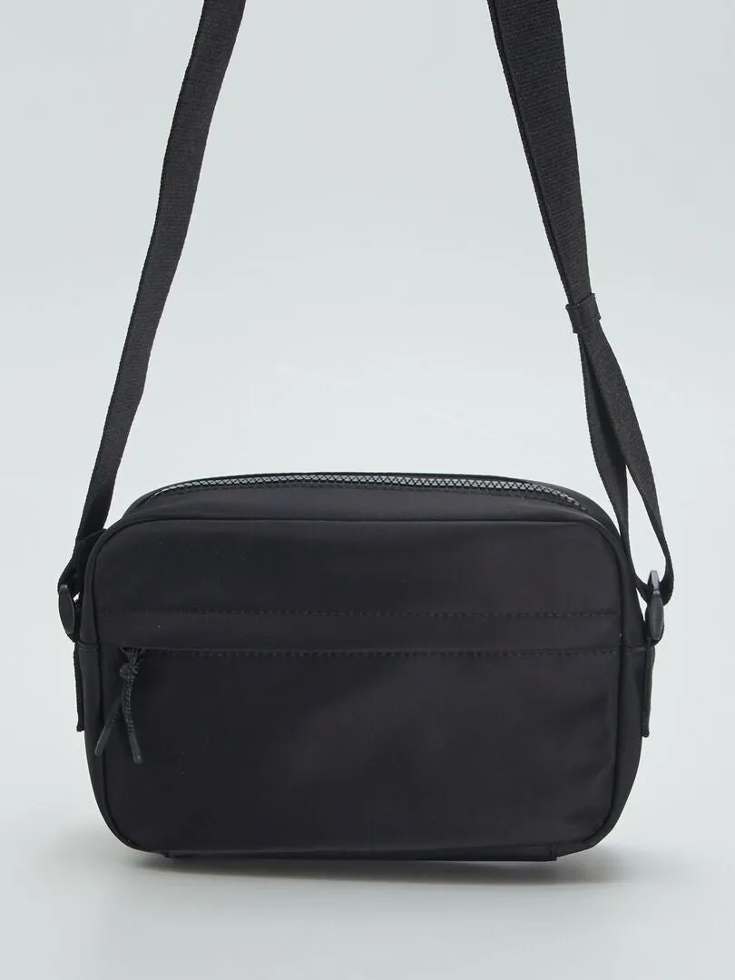 BOLSO BANDOLERA DE TELA  NEGRO
