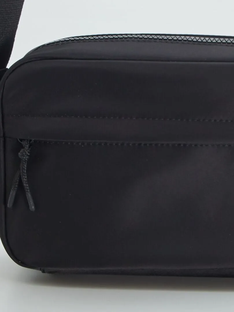 BOLSO BANDOLERA DE TELA  NEGRO