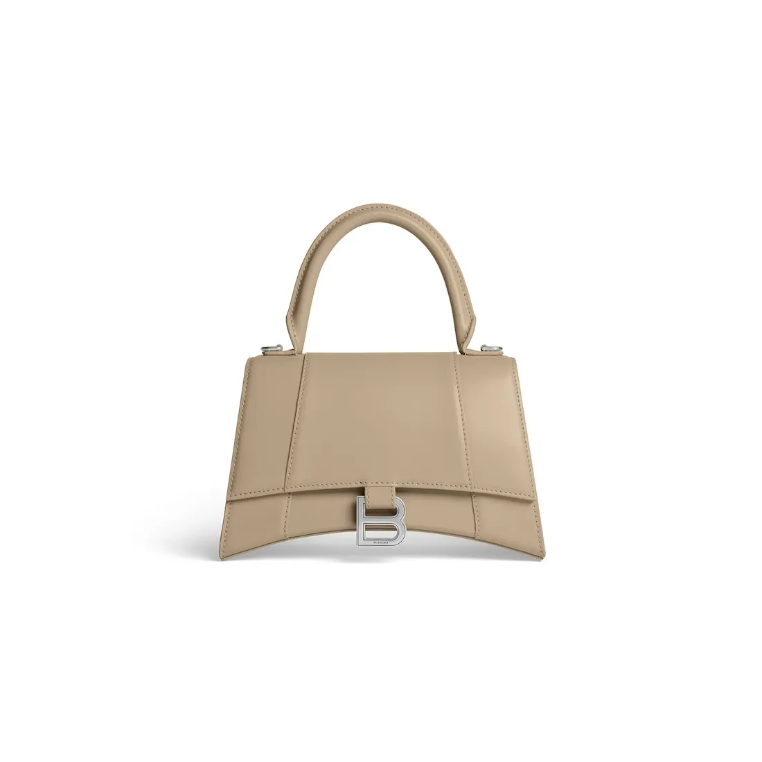 Bolso De Mano Hourglass Pequeño De Box para Mujer en Beige