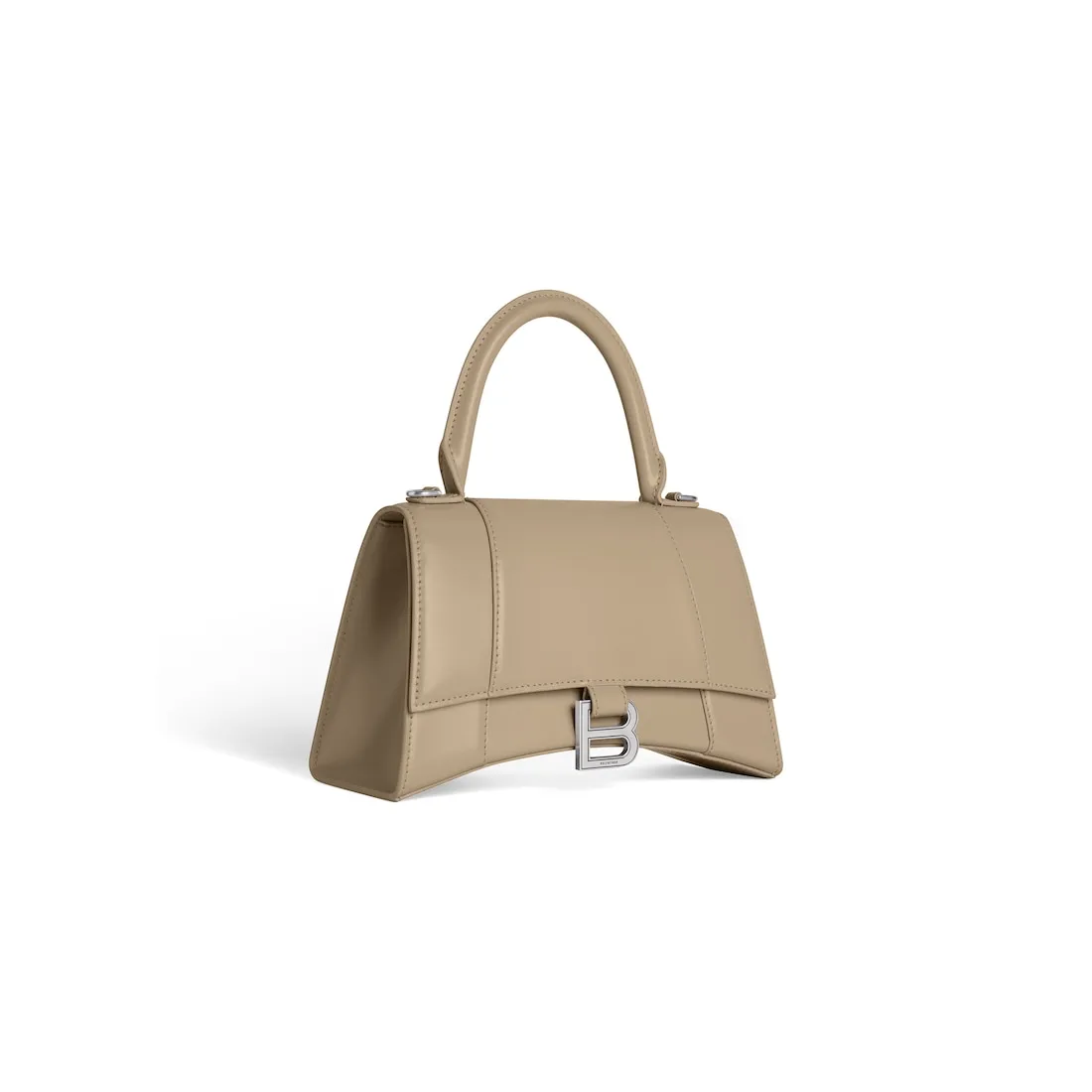Bolso De Mano Hourglass Pequeño De Box para Mujer en Beige