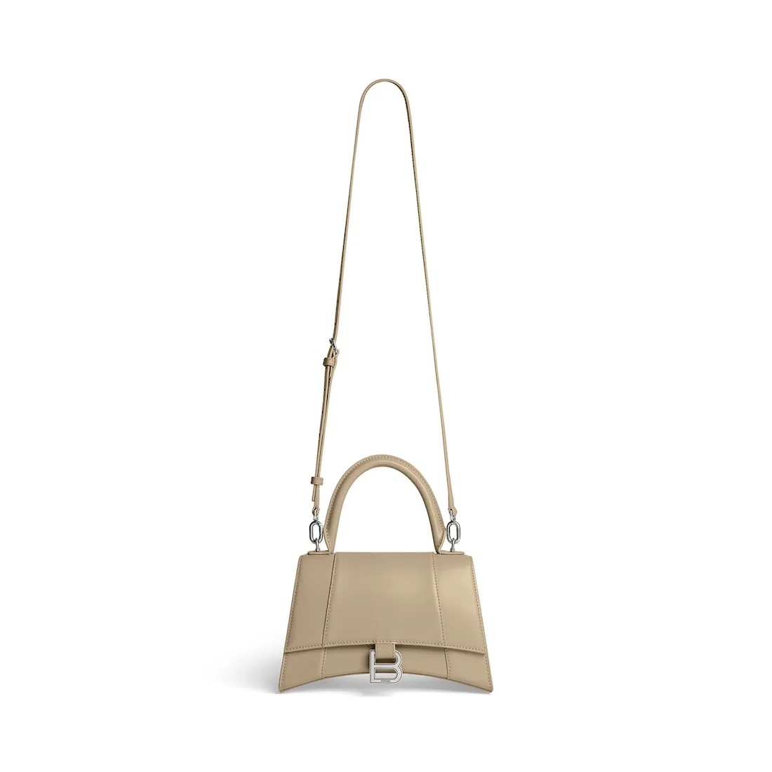Bolso De Mano Hourglass Pequeño De Box para Mujer en Beige