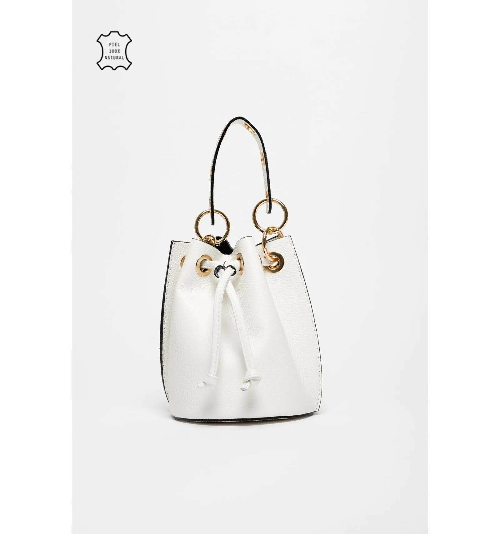 BOLSO DE PIEL LOUPE  BLANCO