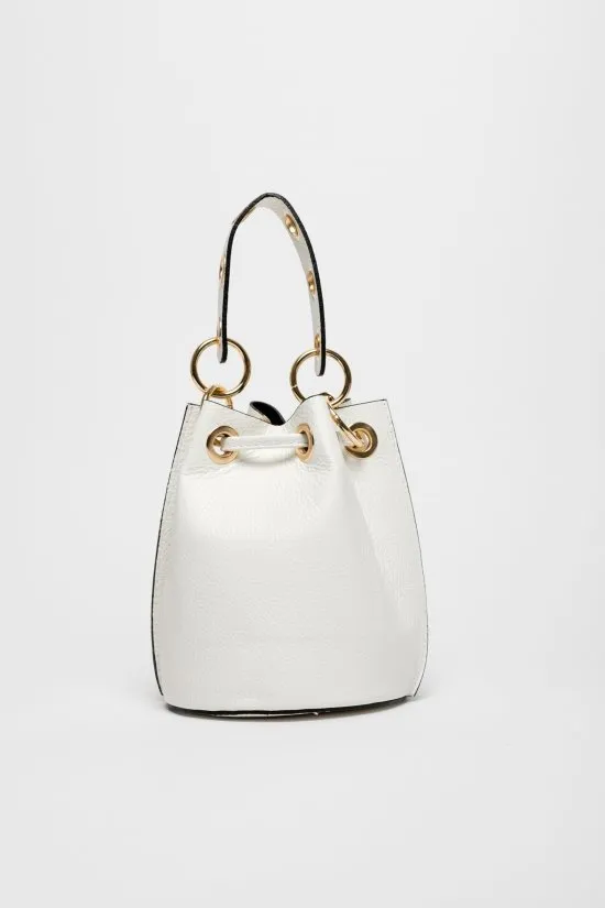 BOLSO DE PIEL LOUPE  BLANCO