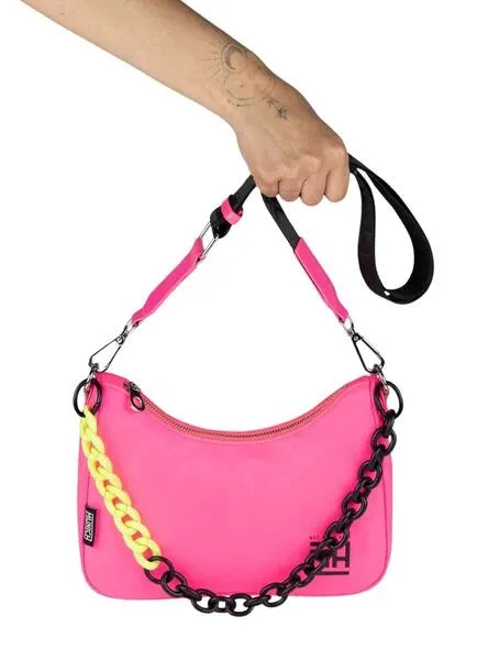Bolso Munich Rosa Fucsia Baguette Para Mujer