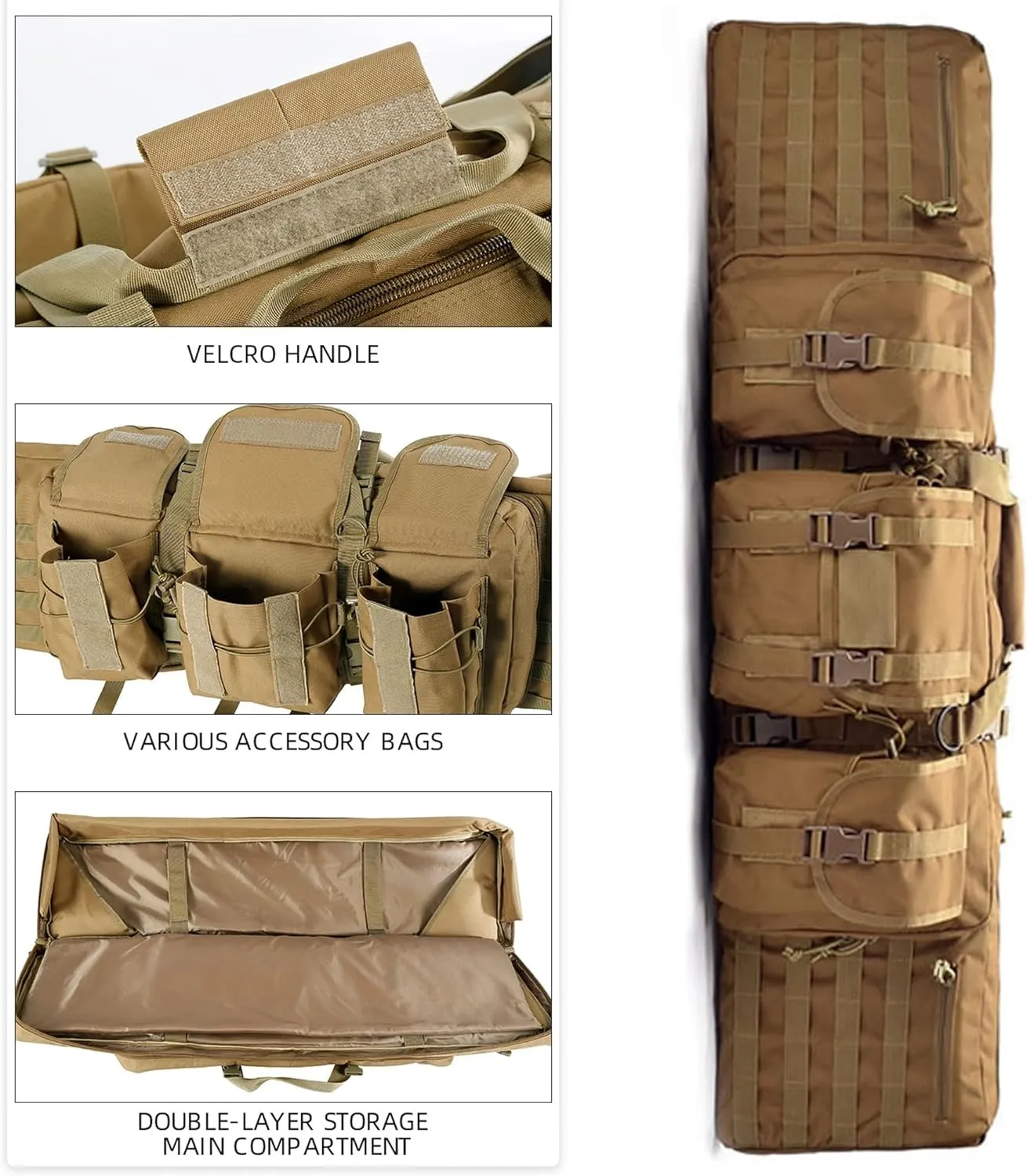 BomDog Estuches Dobles para Rifles Bolsa para Rifle Estuche Blando para Rifle Estuche para Escopeta Estuche para Rifle de Caza/B