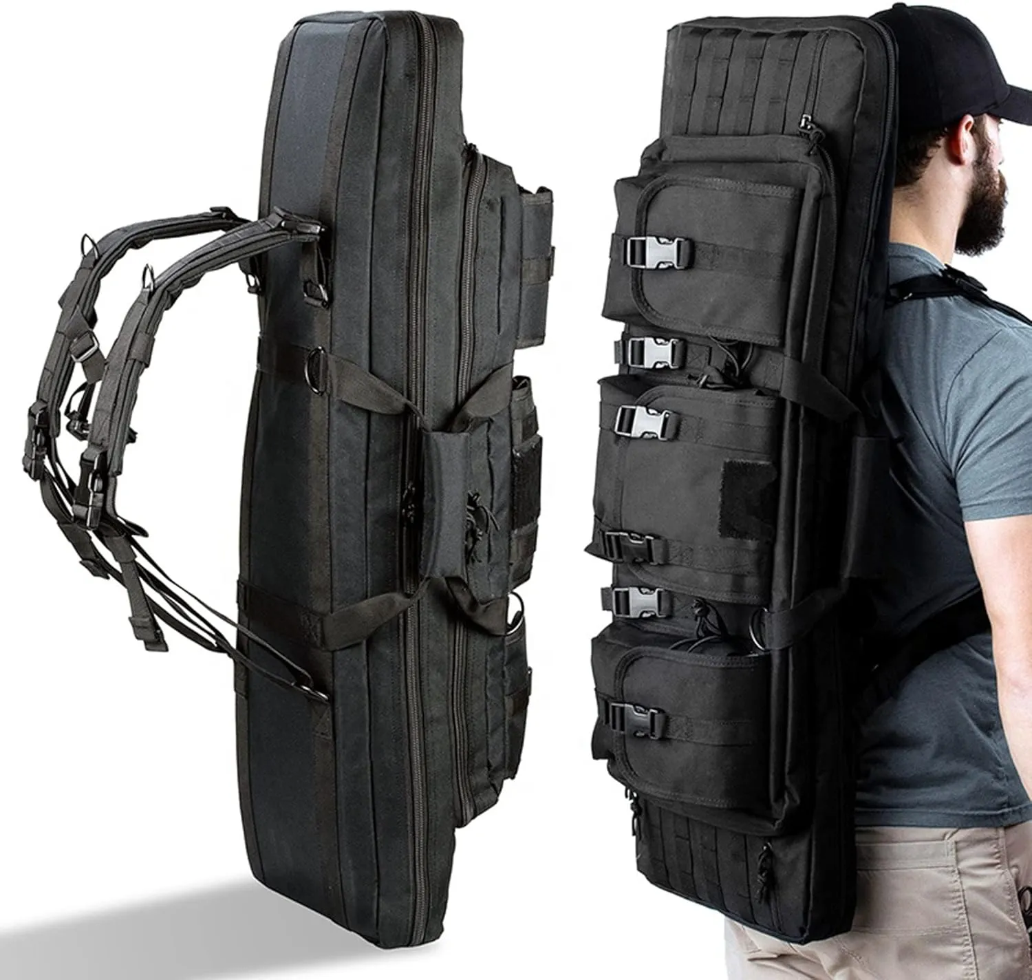 BomDog Estuches Dobles para Rifles Bolsa para Rifle Estuche Blando para Rifle Estuche para Escopeta Estuche para Rifle de Caza/B