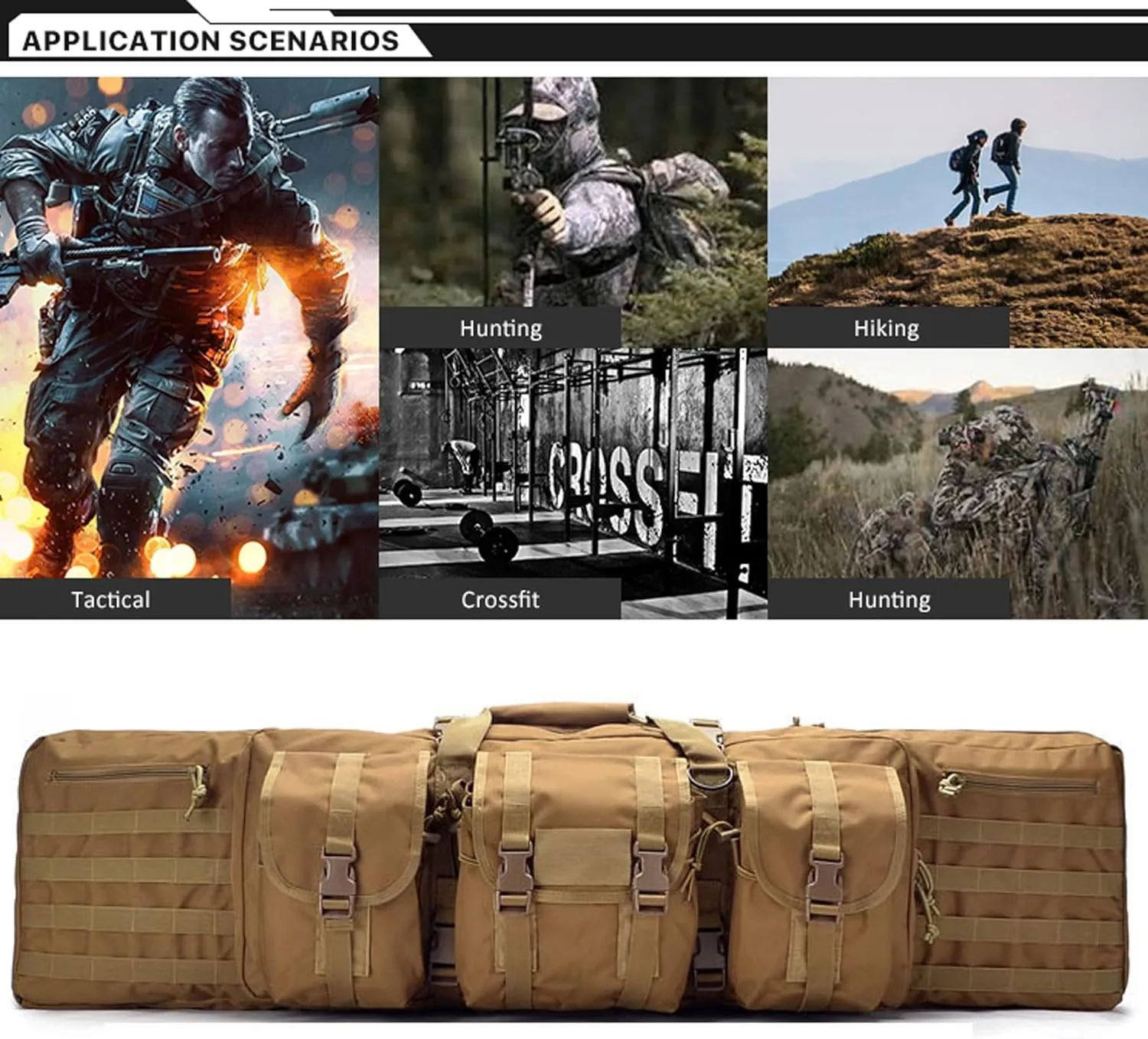 BomDog Estuches Dobles para Rifles Bolsa para Rifle Estuche Blando para Rifle Estuche para Escopeta Estuche para Rifle de Caza/B
