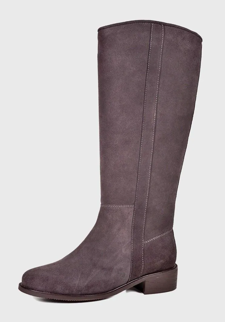Bota Cuero Dinora Taupe