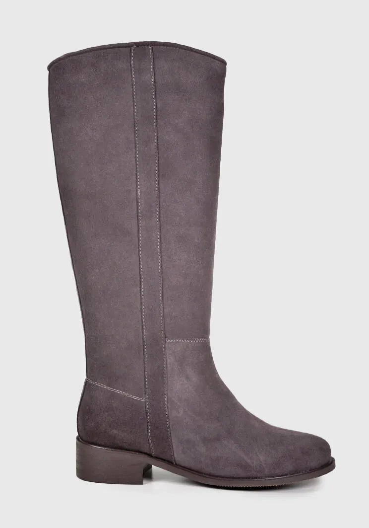 Bota Cuero Dinora Taupe