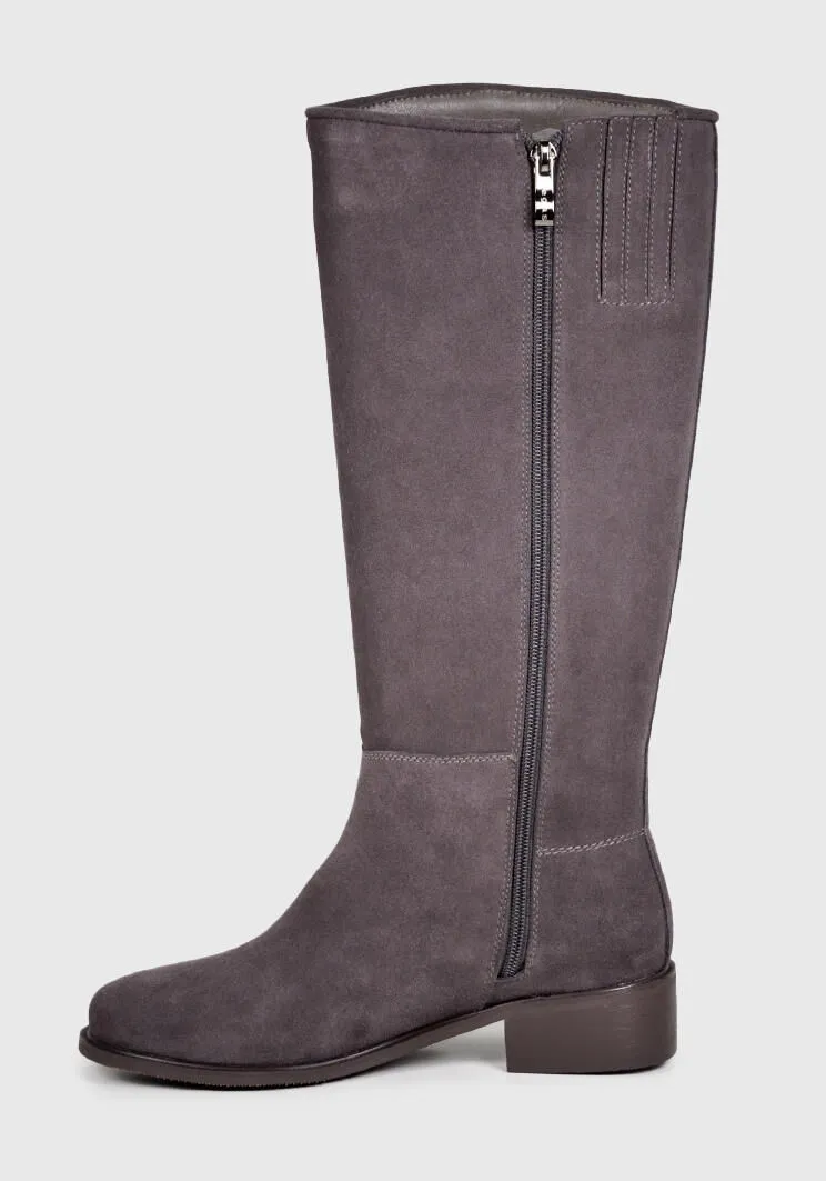 Bota Cuero Dinora Taupe