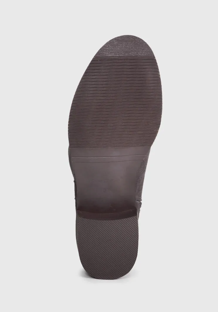 Bota Cuero Dinora Taupe