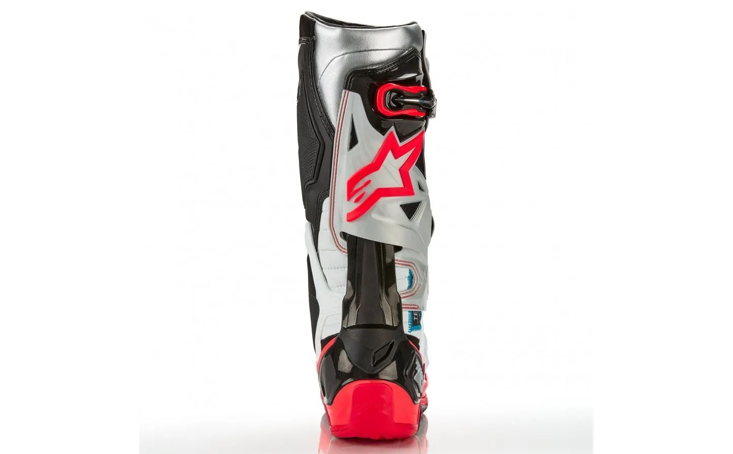 Botas Alpinestars Tech 10 Edición Limitada Negro Plata Rojo Fluor