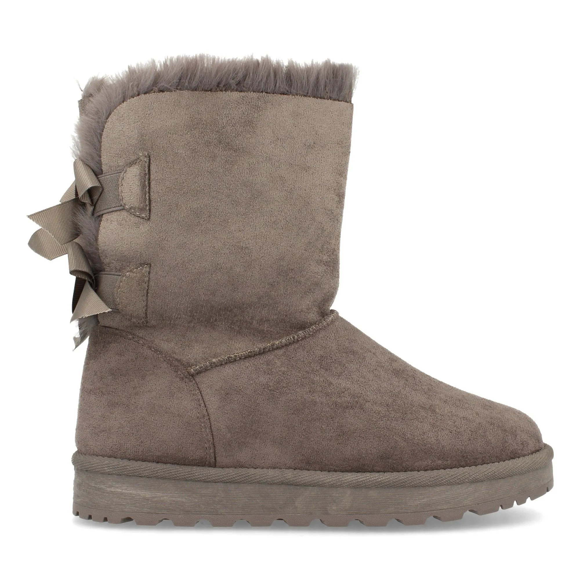 Botas australianas con lazo gris mujer
