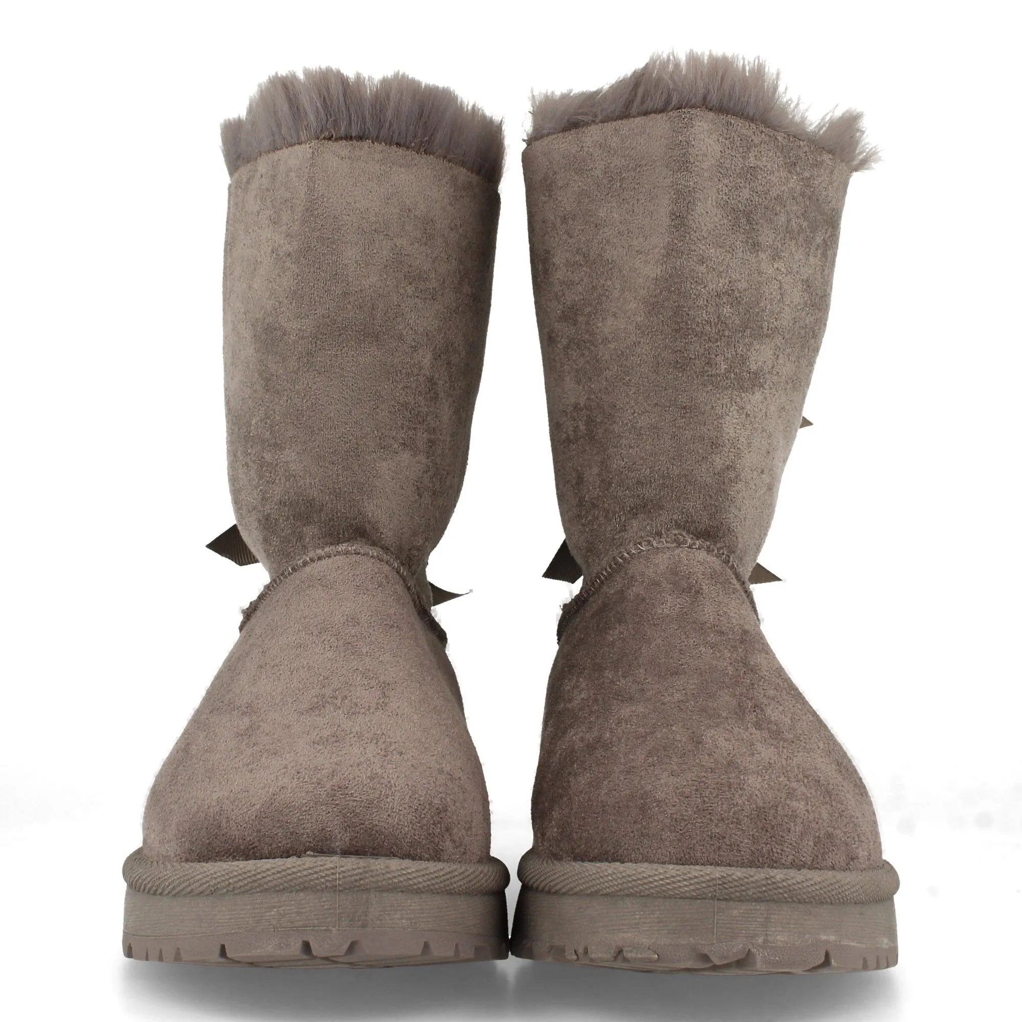 Botas australianas con lazo gris mujer