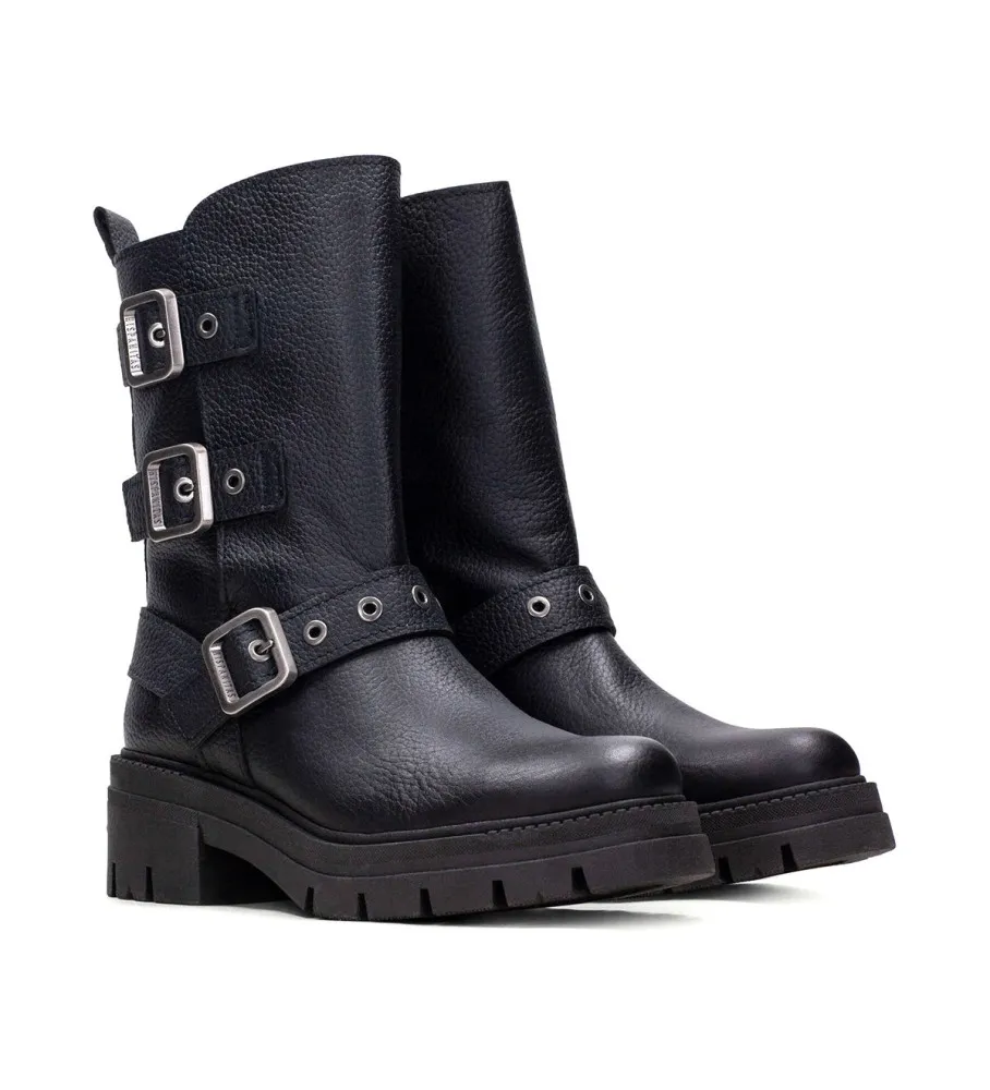 Botas de piel Bolero negro