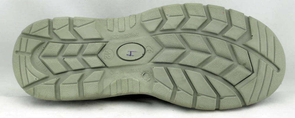 botas de trabajo de corte alto de cuero de la PU de acción único