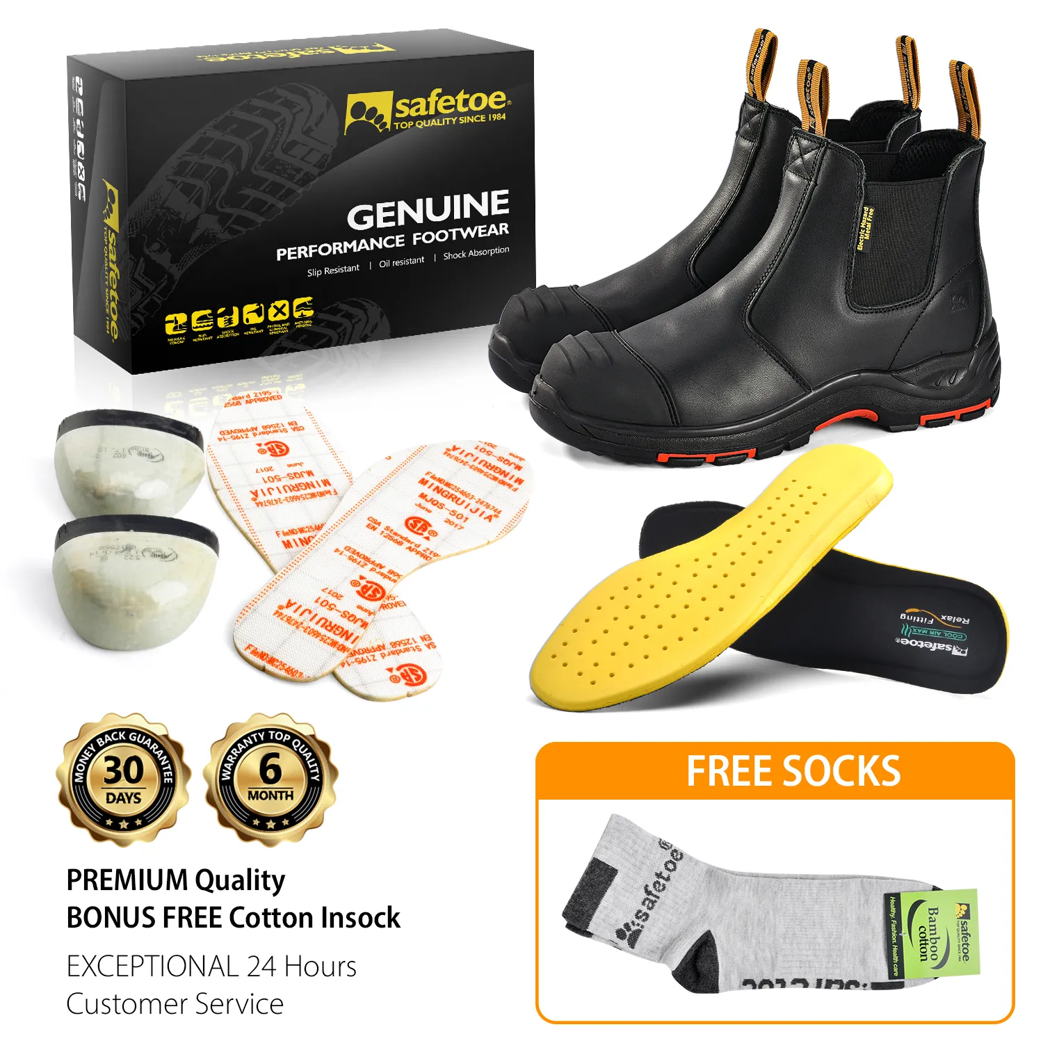 BOTAS DE TRABAJO DE SEGURIDAD CHELSEA DESIGN M8025NBK