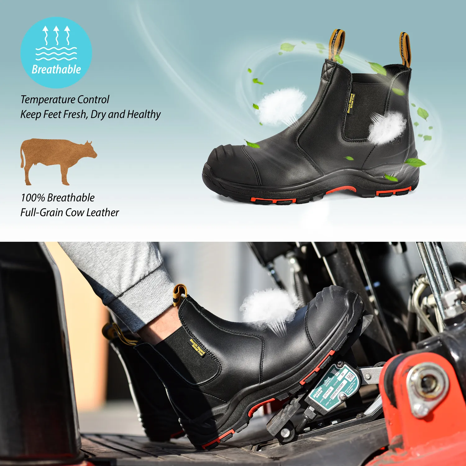 BOTAS DE TRABAJO DE SEGURIDAD CHELSEA DESIGN M8025NBK
