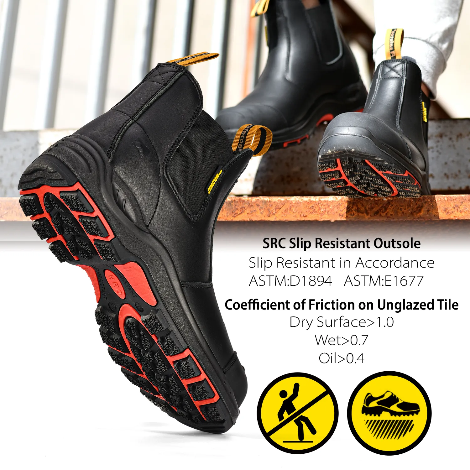 BOTAS DE TRABAJO DE SEGURIDAD CHELSEA DESIGN M8025NBK
