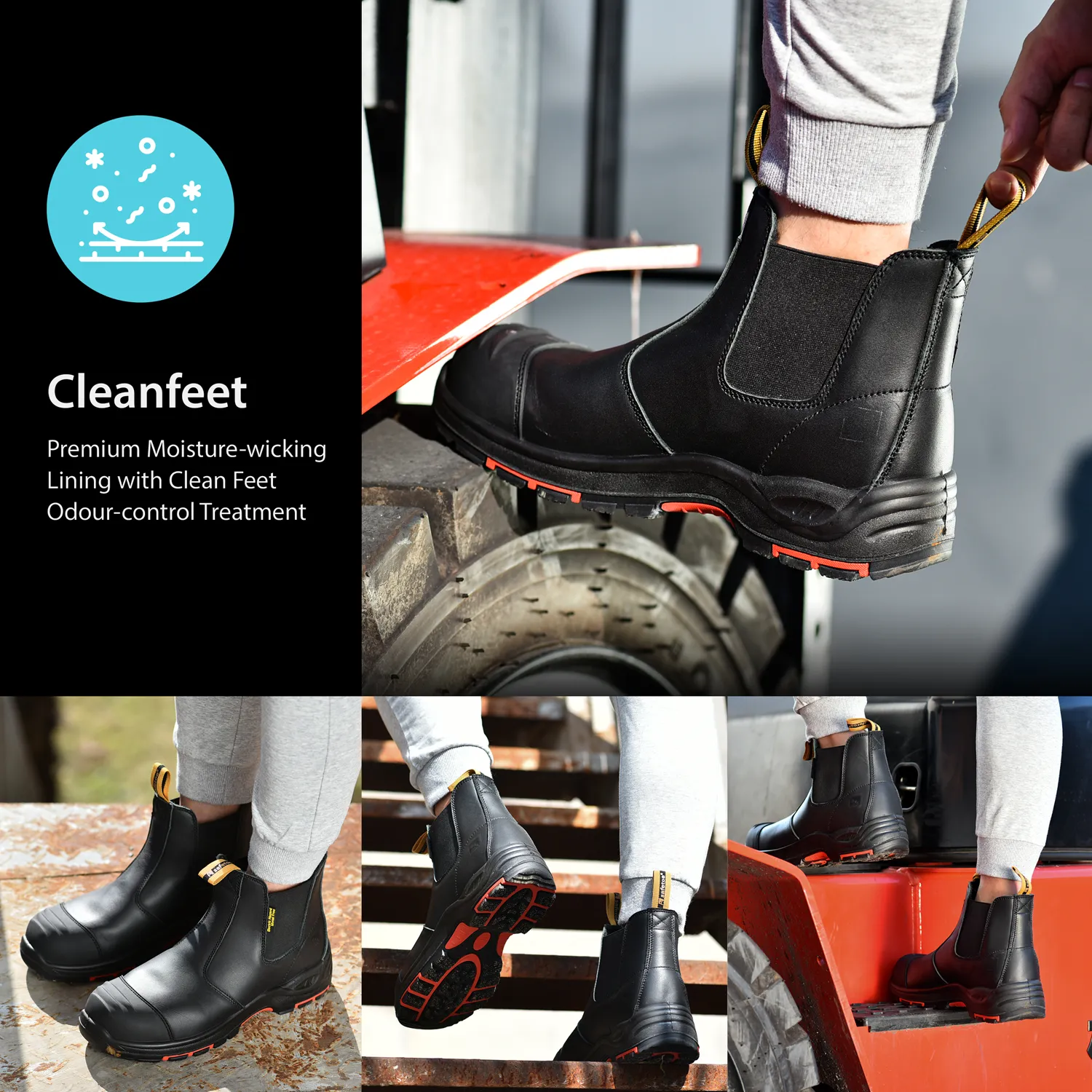 BOTAS DE TRABAJO DE SEGURIDAD CHELSEA DESIGN M8025NBK