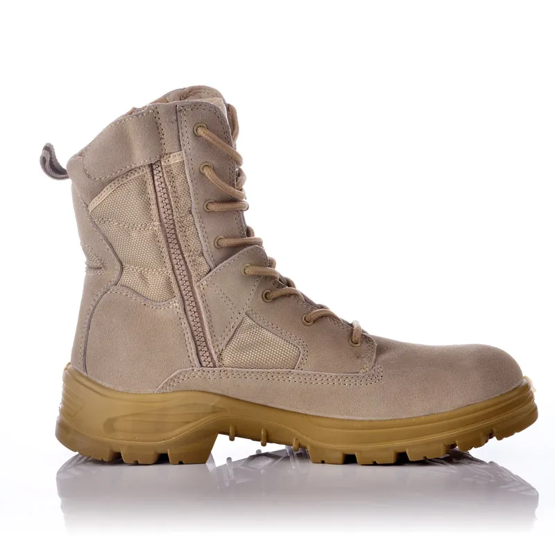 BOTAS DE TRABAJO DE SEGURIDAD DE COMBATE H9438 BEIGE