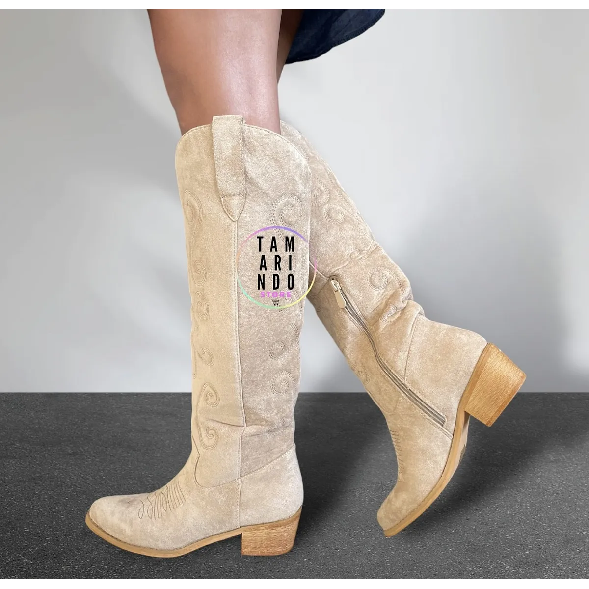 Botas texanas beige c217