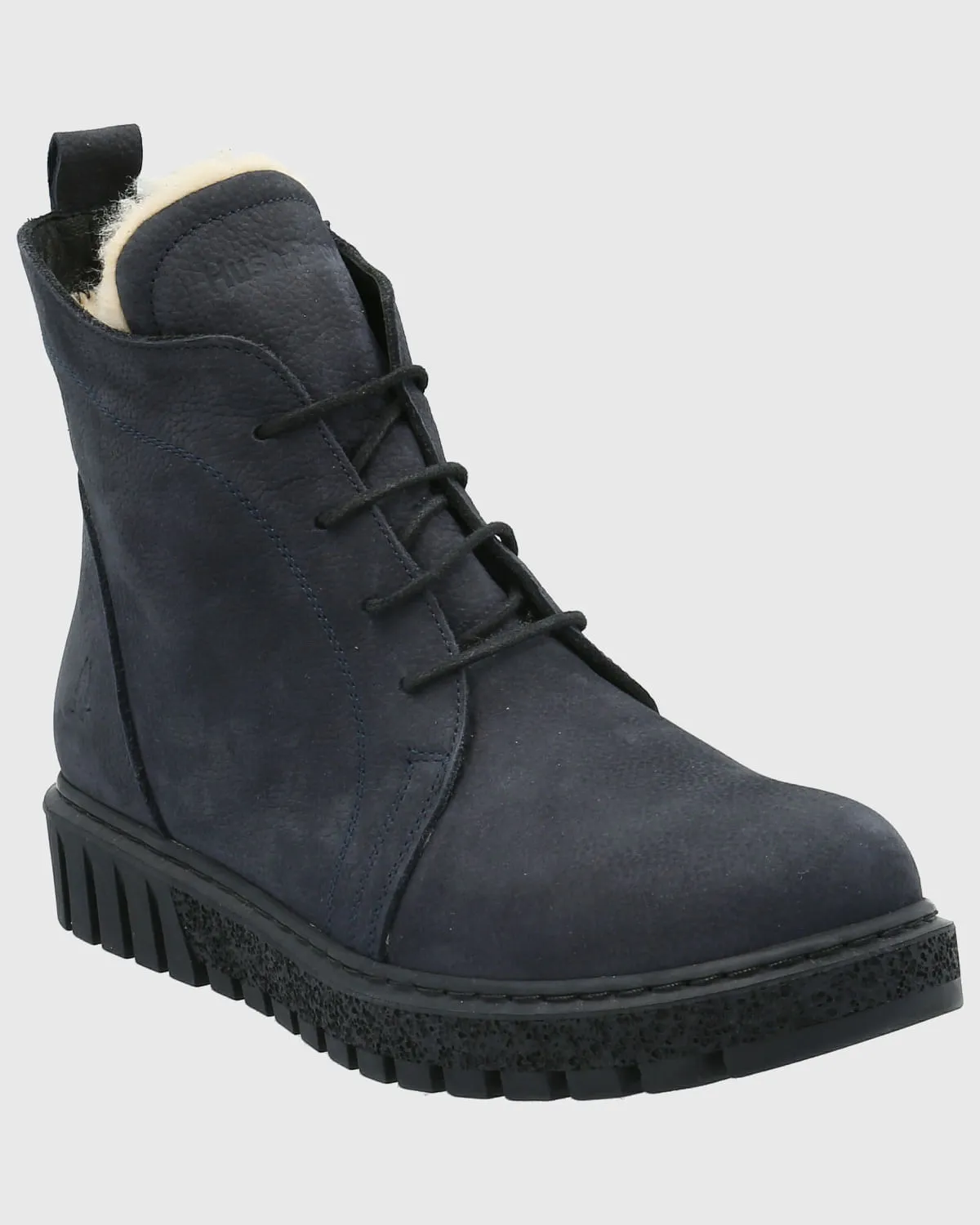 Botin Cuero Mujer Clere Azul