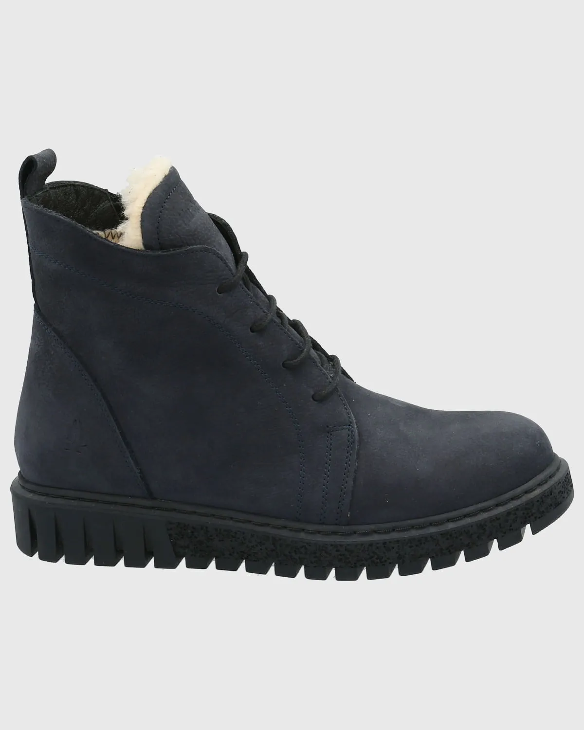 Botin Cuero Mujer Clere Azul