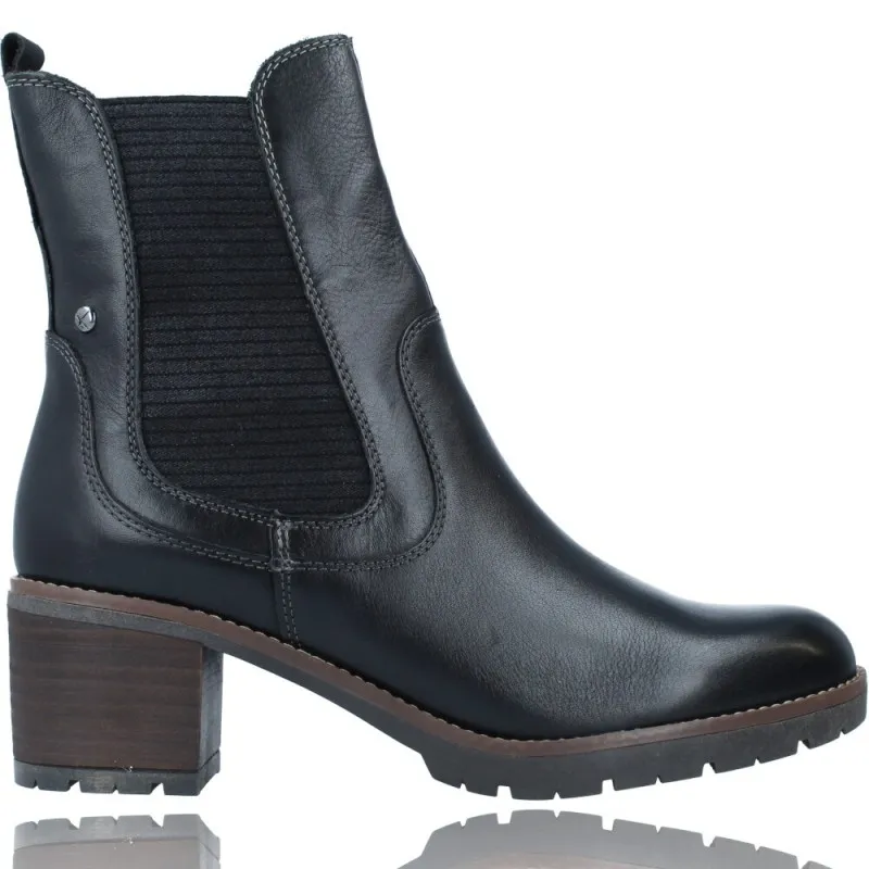 BOTINES CASUAL CON TACóN DE PIEL PARA MUJER DE PIKOLINOS LLANES W7H8948