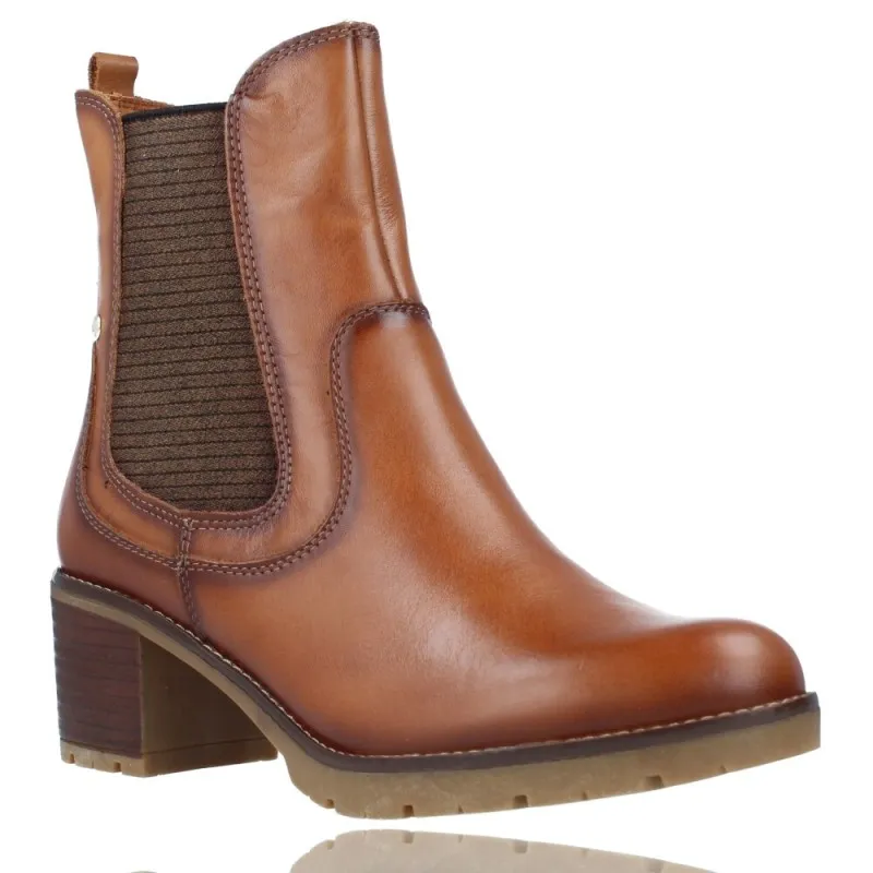 BOTINES CASUAL CON TACóN DE PIEL PARA MUJER DE PIKOLINOS LLANES W7H8948