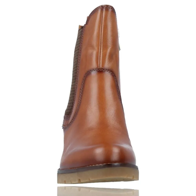 BOTINES CASUAL CON TACóN DE PIEL PARA MUJER DE PIKOLINOS LLANES W7H8948