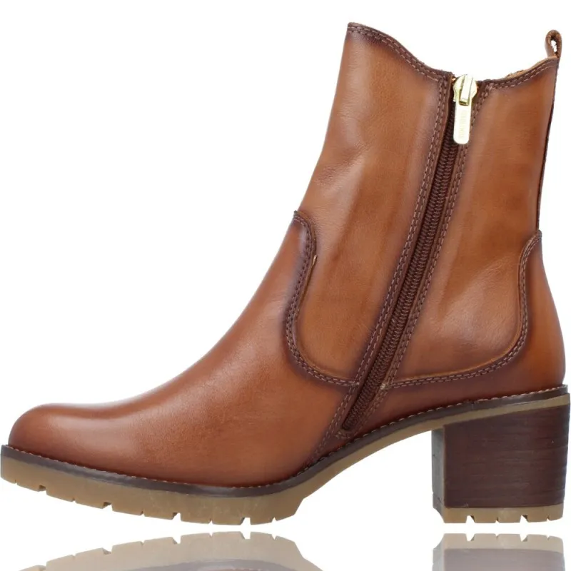 BOTINES CASUAL CON TACóN DE PIEL PARA MUJER DE PIKOLINOS LLANES W7H8948