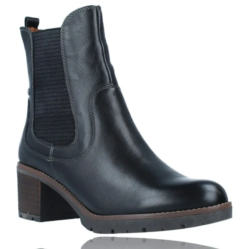 BOTINES CASUAL CON TACóN DE PIEL PARA MUJER DE PIKOLINOS LLANES W7H8948