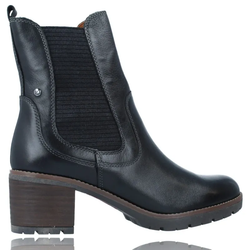 BOTINES CASUAL CON TACóN DE PIEL PARA MUJER DE PIKOLINOS LLANES W7H8948