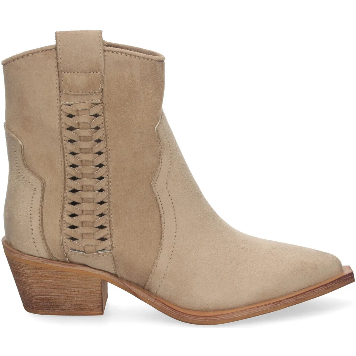 Botines con Tacón y Detalles Trenzado de mujer