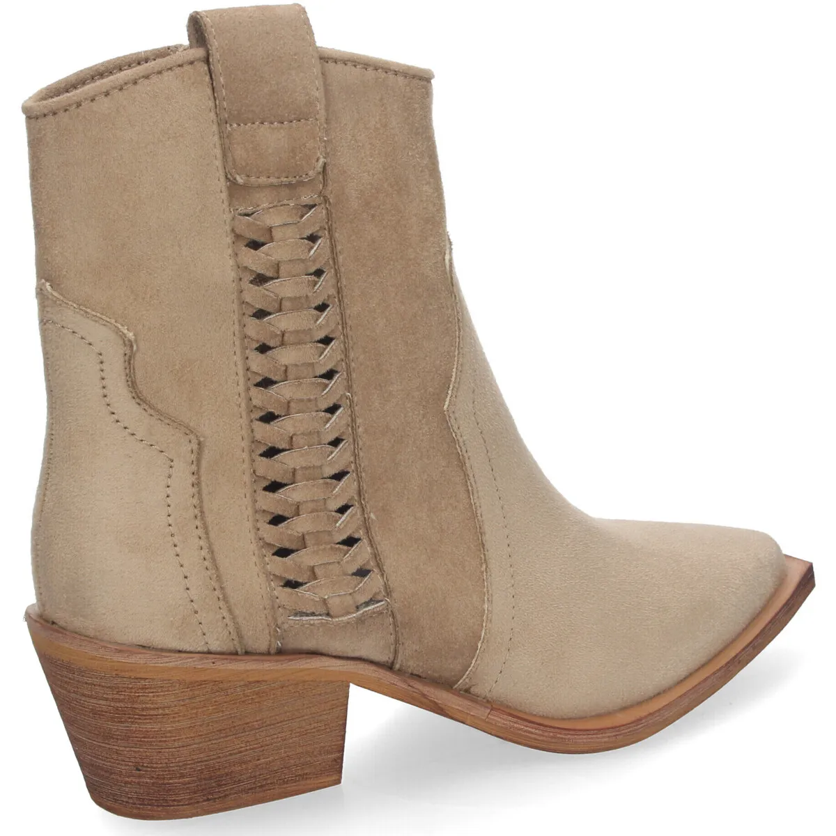 Botines con Tacón y Detalles Trenzado de mujer