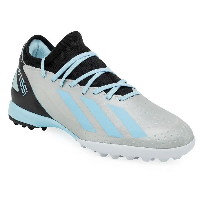 Botines De Futbol Adidas X Crazyfast Messi. 3 TF Plata